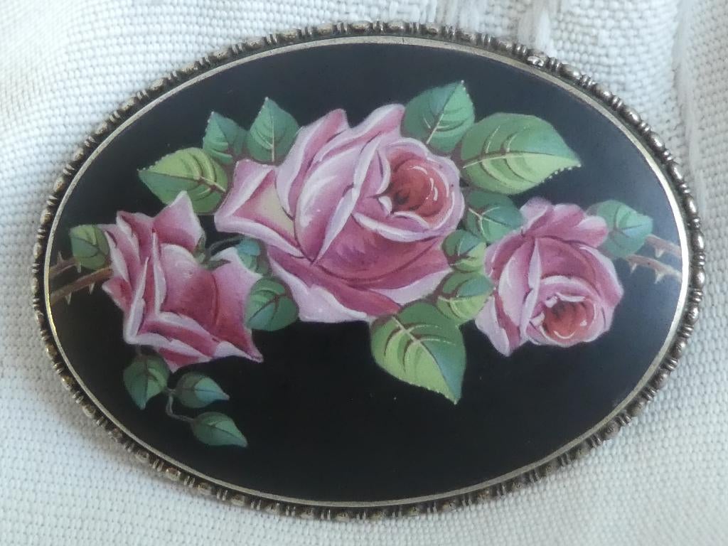 Antieke Victoriaanse Broche, Verzenden, Zilver, Broche