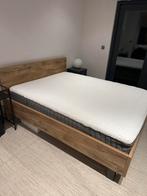 Compleet Bed: Matras 160x190, Frame & Bodem, Ophalen, Bruin, Tweepersoons, 190 cm of minder