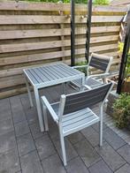 Ikea Sjalland balkonset, tafel met 2 stoelen, Tuin en Terras, Gebruikt, Aluminium, Tuinset, Eettafel