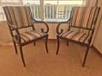 Twee mooie houten sierstoelen, zelf bekleed, Ophalen of Verzenden, Gebruikt, Twee