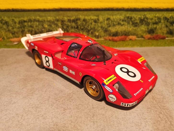 Filmauto Ferrari 512 S Long Tail 1970 Le Mans #8 CMR, Hobby en Vrije tijd, Modelauto's | 1:18, Zo goed als nieuw, Auto, Overige merken