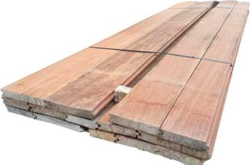 9.6 m2 hardhouten damwand Azobé hout - nr: HP81 beschikbaar voor biedingen