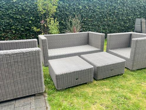 Loungeset Brampton, Tuin en Terras, Tuinsets en Loungesets, Gebruikt, Loungeset, Kunststof, 4 zitplaatsen, Bank, Ophalen