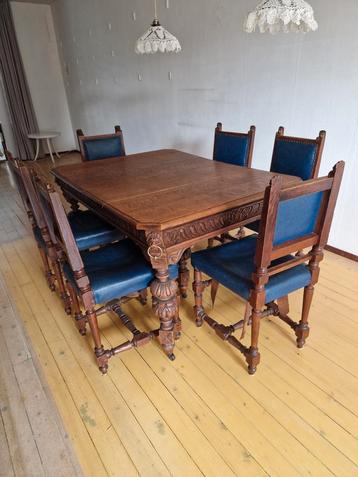 Mechelse Eethoek met Uitschuifbare Tafel & 6 Stoelen beschikbaar voor biedingen