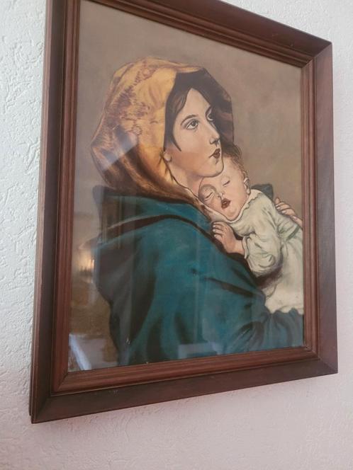 echt schilderij Ferruzzi Madonna Maria romantisch tekening, Antiek en Kunst, Kunst | Schilderijen | Klassiek, Ophalen of Verzenden