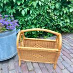 Vintage rotan lektuurbak tijdschriften mand riet bamboe, Huis en Inrichting, Woonaccessoires | Krantenbakken en Lectuurbakken