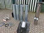 Poujoulat Kachelpijp Dubbelwandig Compleet, Ophalen, Kachel, Minder dan 60 cm, Zo goed als nieuw