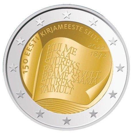 2 Euro Estland 2022 UNC - Literatuur Genootschap, Postzegels en Munten, Munten | Europa | Euromunten, Losse munt, 2 euro, Estland