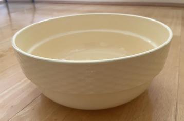 Zeer Gave Antieke Crèmekleurige Schaal Doorsnee 23 cm beschikbaar voor biedingen