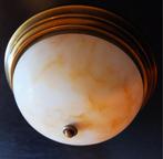 Vintage Plafondlamp / Plafonniere met Gemeleerd Matglas, Ophalen of Verzenden, Glas, Vintage / Mid Century / Seventies / Eighties