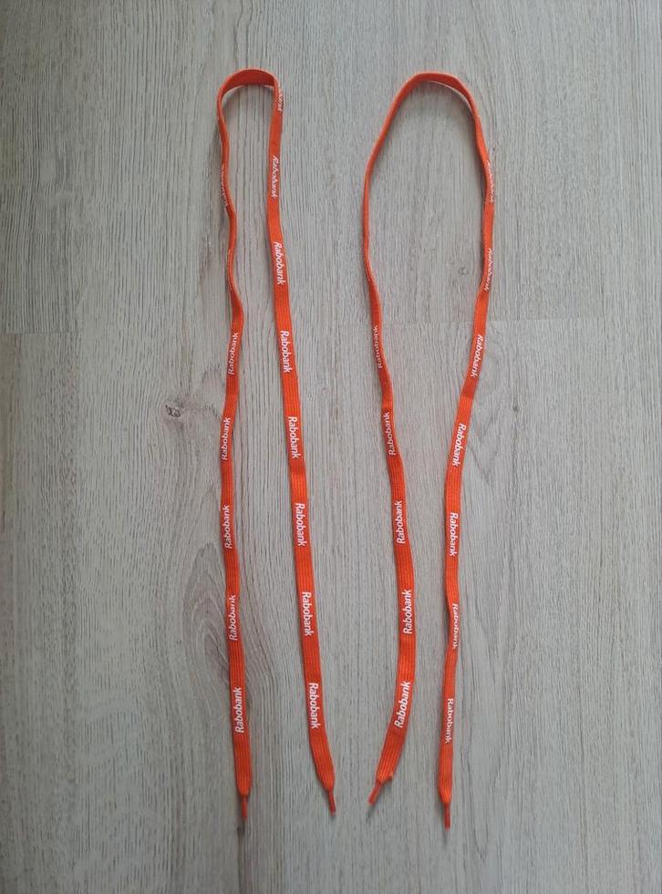 Oranje Rabobank veters platte schoenveters 115cm lang, Kleding | Heren, Schoenen, Nieuw, Overige typen, Overige kleuren, Ophalen of Verzenden