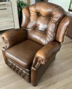 Gratis af te halen Chesterfield Relax stoel, Huis en Inrichting, Fauteuils, 75 tot 100 cm, Gebruikt, Leer, 75 tot 100 cm