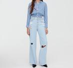 Smocked blouse (Pull & Bear), Blauw, Ophalen of Verzenden, Zo goed als nieuw, Pull & Bear