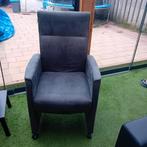2 Grijze Eetkamerstoelen met Armleuning, Huis en Inrichting, Stoelen, Ophalen