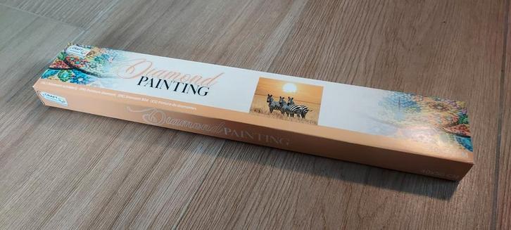 Diamond Painting Zebra's - Nieuw in doos!, Hobby en Vrije tijd, Knutselen, Nieuw, Knutselwerk, Ophalen of Verzenden