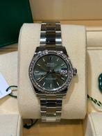 Rolex datejust 31mm green mint new 2024 diamond bezel, Ophalen, Staal, Polshorloge, Nieuw