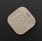 Wilhelmina 'vierkante stuiver' 1933 5 cent, Postzegels en Munten, Munten | Nederland, Ophalen of Verzenden, Koningin Wilhelmina