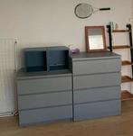 2x ikea ladekast MALM (3/4 lades) - grijs, Huis en Inrichting, Kasten | Ladekasten, Ophalen, 50 tot 100 cm, Zo goed als nieuw