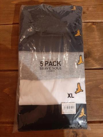 Brave soul heren t,shirt 5 pack xl beschikbaar voor biedingen
