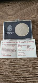 Zilveren 50 gulden 1984 FDC Willem van oranje, Postzegels en Munten, Munten | Nederland, Koningin Beatrix, Zilver, Ophalen of Verzenden
