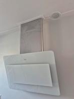 Whirlpool witte, schuine wandschouw / afzuigkap 80 cm, Witgoed en Apparatuur, Afzuigkappen, Ophalen, Zo goed als nieuw