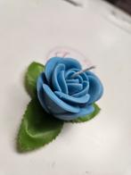 Blauwe roos kaars, Ophalen, Overige materialen, Blauw, Nieuw