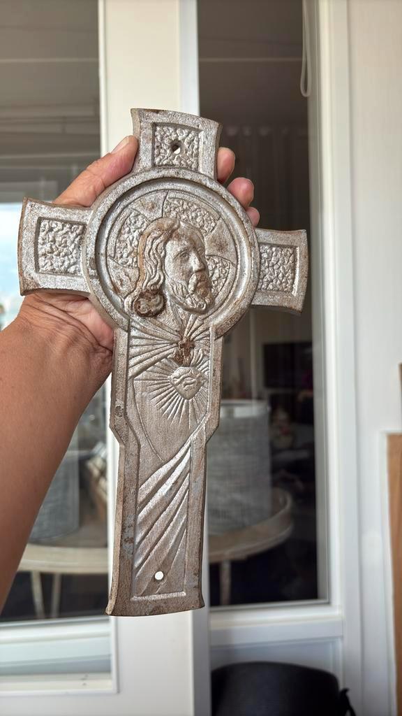 Metalen Keltisch kruis, Antiek en Kunst, Antiek | Religie, Ophalen of Verzenden