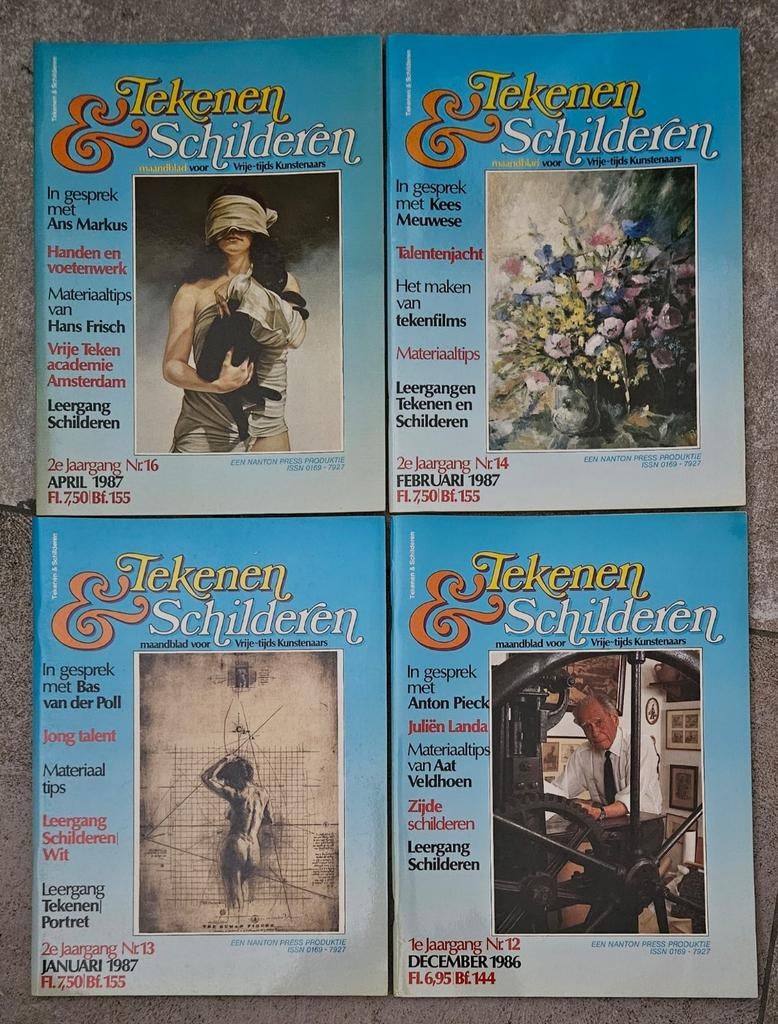 Tekenen & Schilderen tijdschriften - 4 stuks, Boeken, Ophalen of Verzenden, Gelezen, Overige typen