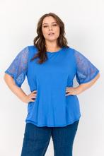 Blauw shirt met kant van Wasabi Concept Maat 54/56 nu €24,99, Blauw, Blouse of Tuniek, W, Nieuw