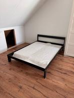 Ikea bed ombouw incl lattenbodem 140cm, Ophalen, Zwart, Tweepersoons, 140 cm