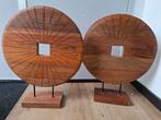 Houten Beelden Set - Decoratie voor Raam, Ophalen of Verzenden, Gebruikt