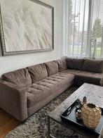 Luxe Natuzzi hoek(lounge) bank grijs/taupe, Ophalen, 250 tot 300 cm, Gebruikt, Driepersoons