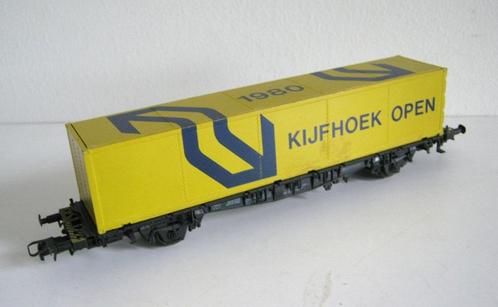 Roco H0 containerwagen met opdruk container Kijfhoek open, Hobby en Vrije tijd, Modeltreinen | H0, Zo goed als nieuw, Wagon, Gelijkstroom