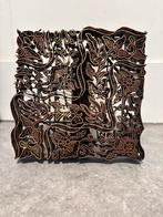 Antieke Koperen Batik Stempel Bloemmotief, Antiek en Kunst, Ophalen