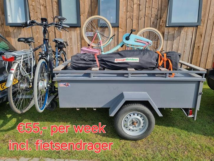 Bagagewagens, motoraanhanger te huur v.a. €55,- p/week., Caravans en Kamperen, Verhuur