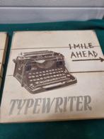 Wandhanger inkt pot en typemachine retro look, Ophalen of Verzenden