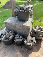 >5 M2 gratis klinkers - 450 stuks + 5 emmers gezaagd, Ophalen, Gebruikt, Klinkers, 5 tot 10 m²
