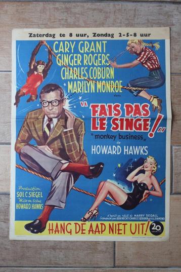 filmaffiche Marilyn Monroe Monkey Business 1952 filmposter beschikbaar voor biedingen