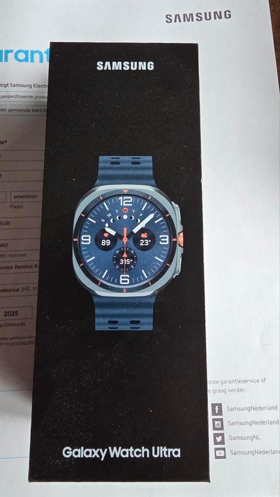 Samsung Watch 7 Ultra 47mm LTE 4G, Sieraden, Tassen en Uiterlijk, Smartwatches, Nieuw, Android, Zwart, Afstand, Calorieverbanding