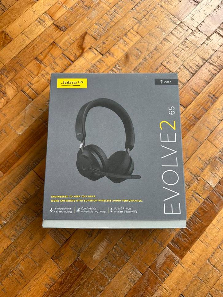 Jabra Evolve2 65 headset, Audio, Tv en Foto, Koptelefoons, Gebruikt, Over oor (circumaural), Overige merken, Draadloos, Ophalen