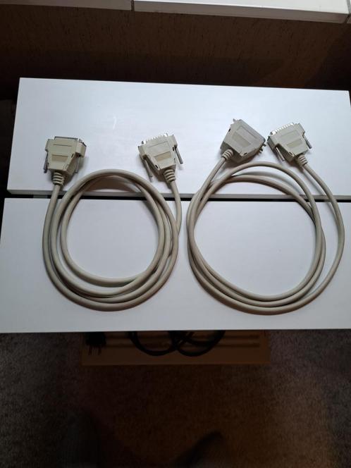 Te koop gebruikte parallelle kabels + stekkers kleur grijs, Computers en Software, Printerbenodigdheden, Gebruikt, Printerkabel