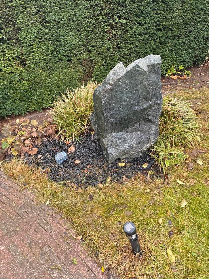 Stenen Fontein - Natuurlijke Tuin Decoratie, Tuin en Terras, Grind, Keien en Split, Gebruikt, Kei, Grijs, Graniet, Ophalen