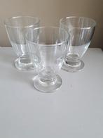 Drie coupeglazen / dessertglazen, Overige typen, Ophalen of Verzenden, Overige stijlen, Glas