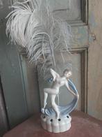 Antiek art-deco naakte danseres bloemschikker , gemerkt, Antiek en Kunst, Antiek | Porselein, Ophalen of Verzenden