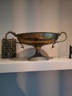 Antieke Messing Fruitschaal met Handvatten, Ophalen, Overige materialen, Gebruikt, Schaal