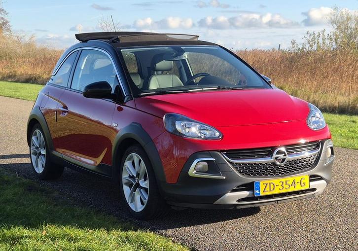 Opel ADAM 1.0 Turbo Rocks Blitz Cabrio 90PK 2019 Rood, Auto's, Opel, Particulier, ADAM, ABS, Airbags, Airconditioning, Android Auto