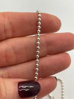 B340 Prachtige zilveren balletjes ketting 59,5 cm, Ophalen of Verzenden, X, Zilver, Zilver