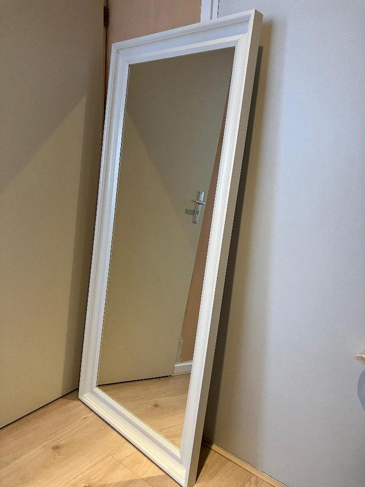 Rechthoekige spiegel gebroken wit, Huis en Inrichting, Woonaccessoires | Spiegels, Gebruikt, 50 tot 75 cm, 150 tot 200 cm, Rechthoekig