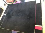 Kinast Vloerkleed,2.5x2.5m,zwart+gekleurde vlakken,rookvrij, Huis en Inrichting, 200 cm of meer, 200 cm of meer, Gebruikt, Rechthoekig