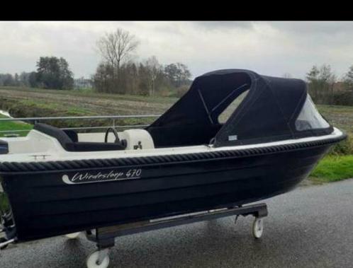 Wiedesloep 470 met cabriokap en epropulsion, Watersport en Boten, Sloepen, Zo goed als nieuw, 10 tot 30 pk, 3 tot 6 meter, Buitenboordmotor